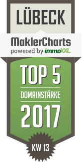 MaklerCharts KW 13/2017 - Nowatzki Immobilien GmbH & Co. KG ist TOP-5-Makler in Lbeck