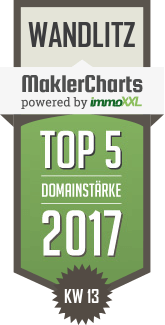 MaklerCharts KW 13/2017 - Villa Flair Immobilien e.K., Inh. Jeannette Lemke ist TOP-5-Makler in Wandlitz