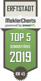 MaklerCharts KW 45/2019 - FDH Immobilien, Inh. Frank Dieter Harbusch ist TOP-5-Makler in Erftstadt