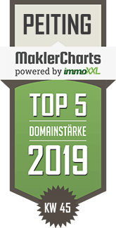 MaklerCharts KW 45/2019 - Sdbayerische Immobiliengesellschaft mbH ist TOP-5-Makler in Peiting