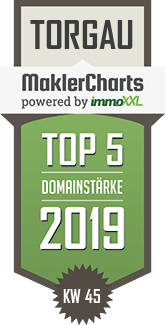 MaklerCharts KW 45/2019 - Joachim Rolke Immobilien GmbH ist TOP-5-Makler in Torgau