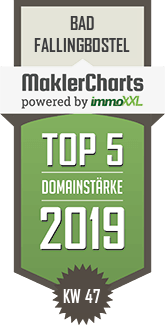 MaklerCharts KW 47/2019 - Domorent GmbH ist TOP-5-Makler in Bad Fallingbostel