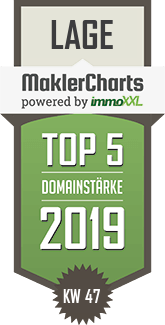 MaklerCharts KW 47/2019 - EBR Immobilienberatung GmbH ist TOP-5-Makler in Lage