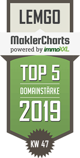 MaklerCharts KW 47/2019 - Kater & Hofmann GmbH ist TOP-5-Makler in Lemgo