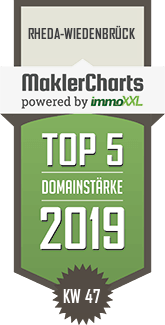 MaklerCharts KW 47/2019 - Bruns Immobilien GmbH & Co. KG ist TOP-5-Makler in Rheda-Wiedenbrck