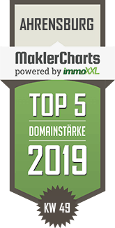 MaklerCharts KW 49/2019 - AMBROSIUS Immobilien, Inh. Svenja Ambrosius ist TOP-5-Makler in Ahrensburg