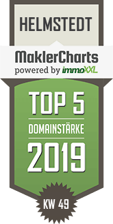 MaklerCharts KW 49/2019 - Volksbank Wolfenb�ttel eG ist TOP-5-Makler in Helmstedt