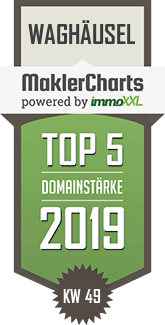 MaklerCharts KW 49/2019 - All In One Immobilien ist TOP-5-Makler in Waghäusel