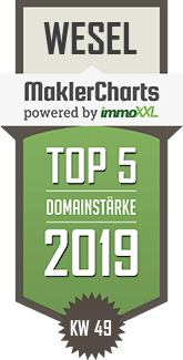 MaklerCharts KW 49/2019 - TINNEFELD IMMOBILIEN ivd ist TOP-5-Makler in Wesel