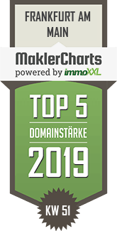 MaklerCharts KW 51/2019 - METZ IMMOBILIEN ist TOP-5-Makler in Frankfurt am Main