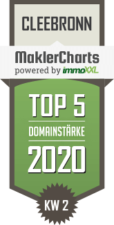 MaklerCharts KW 02/2020 - HEINRICH IMMOBILIEN ist TOP-5-Makler in Cleebronn