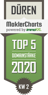 MaklerCharts KW 02/2020 - Sparkasse Düren AöR ist TOP-5-Makler in Düren