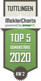 MaklerCharts KW 02/2020 - Kreissparkasse Tuttlingen ist TOP-5-Makler in Tuttlingen