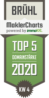 MaklerCharts KW 04/2020 - walbröhl immobilien ist TOP-5-Makler in Brühl