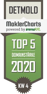 MaklerCharts KW 04/2020 - Martin Knehe Immobilien e.K. ist TOP-5-Makler in Detmold