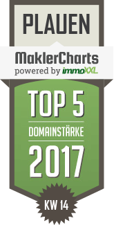 MaklerCharts KW 14/2017 - Immobilien Schpplein ist TOP-5-Makler in Plauen