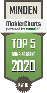 MaklerCharts KW 10/2020 - Contrast Immobilien e.K. ist TOP-5-Makler in Minden