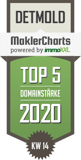 MaklerCharts KW 14/2020 - Martin Knehe Immobilien e.K. ist TOP-5-Makler in Detmold