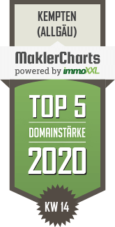 MaklerCharts KW 14/2020 - WIRTH | immobilien & marketing ist TOP-5-Makler in Kempten (Allgäu)