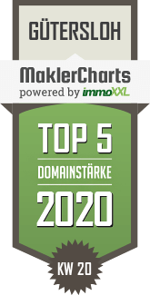 MaklerCharts KW 20/2020 - Ambiente Immobilien ist TOP-5-Makler in Gtersloh