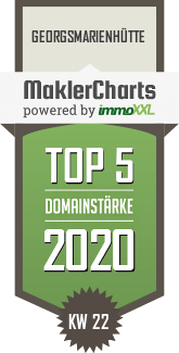 MaklerCharts KW 22/2020 - A&A Immobilien UG mbH ist TOP-5-Makler in Georgsmarienhtte