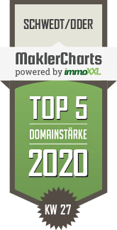 MaklerCharts KW 27/2020 - VR-Bank Uckermark-Randow eG ist TOP-5-Makler in Schwedt/Oder