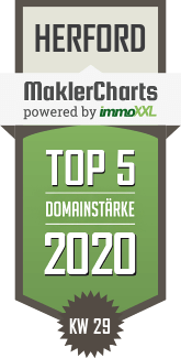 MaklerCharts KW 29/2020 - M&M Immobilien ist TOP-5-Makler in Herford