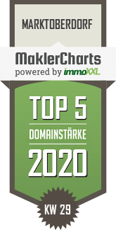 MaklerCharts KW 29/2020 - Auger Immobilien ist TOP-5-Makler in Marktoberdorf