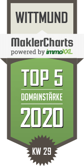 MaklerCharts KW 29/2020 - Berke Immobilien ist TOP-5-Makler in Wittmund