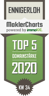 MaklerCharts KW 34/2020 - HS Retail ist TOP-5-Makler in Ennigerloh