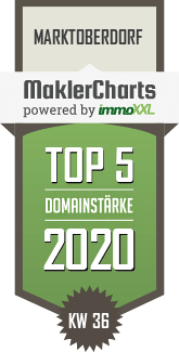 MaklerCharts KW 36/2020 - Auger Immobilien ist TOP-5-Makler in Marktoberdorf