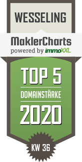 MaklerCharts KW 36/2020 - Kamphues GmbH - Immobilien & Hausverwaltungen ist TOP-5-Makler in Wesseling
