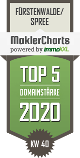 MaklerCharts KW 40/2020 - LBS IMMOBILIEN GMBH ist TOP-5-Makler in Fürstenwalde/Spree