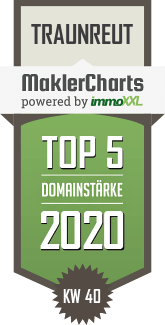 MaklerCharts KW 40/2020 - Kreissparkasse Traunstein-Trostberg ist TOP-5-Makler in Traunreut