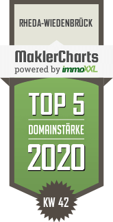 MaklerCharts KW 42/2020 - Imran Immobilien GmbH & Co. KG ist TOP-5-Makler in Rheda-Wiedenbrck