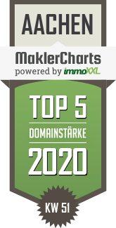 MaklerCharts KW 51/2020 - Karrasch & Partner Immobilien ist TOP-5-Makler in Aachen