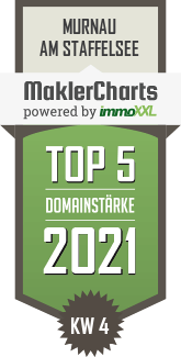 MaklerCharts KW 03/2021 - Georg Obermaier Immobilien ist TOP-5-Makler in Murnau am Staffelsee