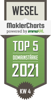 MaklerCharts KW 03/2021 - TINNEFELD IMMOBILIEN ivd ist TOP-5-Makler in Wesel