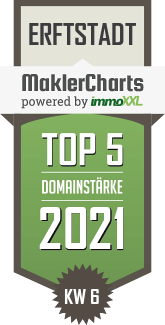 MaklerCharts KW 05/2021 - locare  Agentur fr Immobilien e.K. ist TOP-5-Makler in Erftstadt