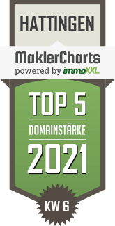 MaklerCharts KW 05/2021 - Damaske Immobilien ist TOP-5-Makler in Hattingen