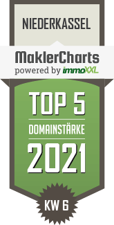 MaklerCharts KW 05/2021 - Dirk Struckmeyer - Domgrund Immobilien ist TOP-5-Makler in Niederkassel