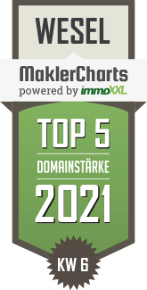 MaklerCharts KW 05/2021 - TINNEFELD IMMOBILIEN ivd ist TOP-5-Makler in Wesel