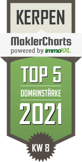 MaklerCharts KW 07/2021 - Steinke Immobilien & Hausverwaltung ist TOP-5-Makler in Kerpen