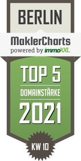 MaklerCharts KW 09/2021 - Homesk GmbH ist TOP-5-Makler in Berlin