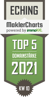 MaklerCharts KW 09/2021 - HOTH-Immobilien ist TOP-5-Makler in Eching