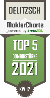 MaklerCharts KW 11/2021 - Newland Immobilien GmbH ist TOP-5-Makler in Delitzsch