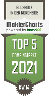 MaklerCharts KW 13/2021 - Malte Friedrichs Immobilien ist TOP-5-Makler in Buchholz in der Nordheide