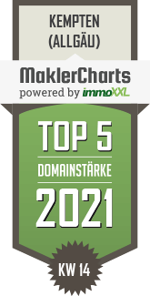 MaklerCharts KW 13/2021 - WIRTH | immobilien & marketing ist TOP-5-Makler in Kempten (Allgu)