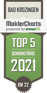 MaklerCharts KW 21/2021 - Doris Mller Immobilien GmbH ist TOP-5-Makler in Bad Krozingen