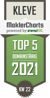 MaklerCharts KW 21/2021 - VERBEEK IMMOBILIEN ist TOP-5-Makler in Kleve